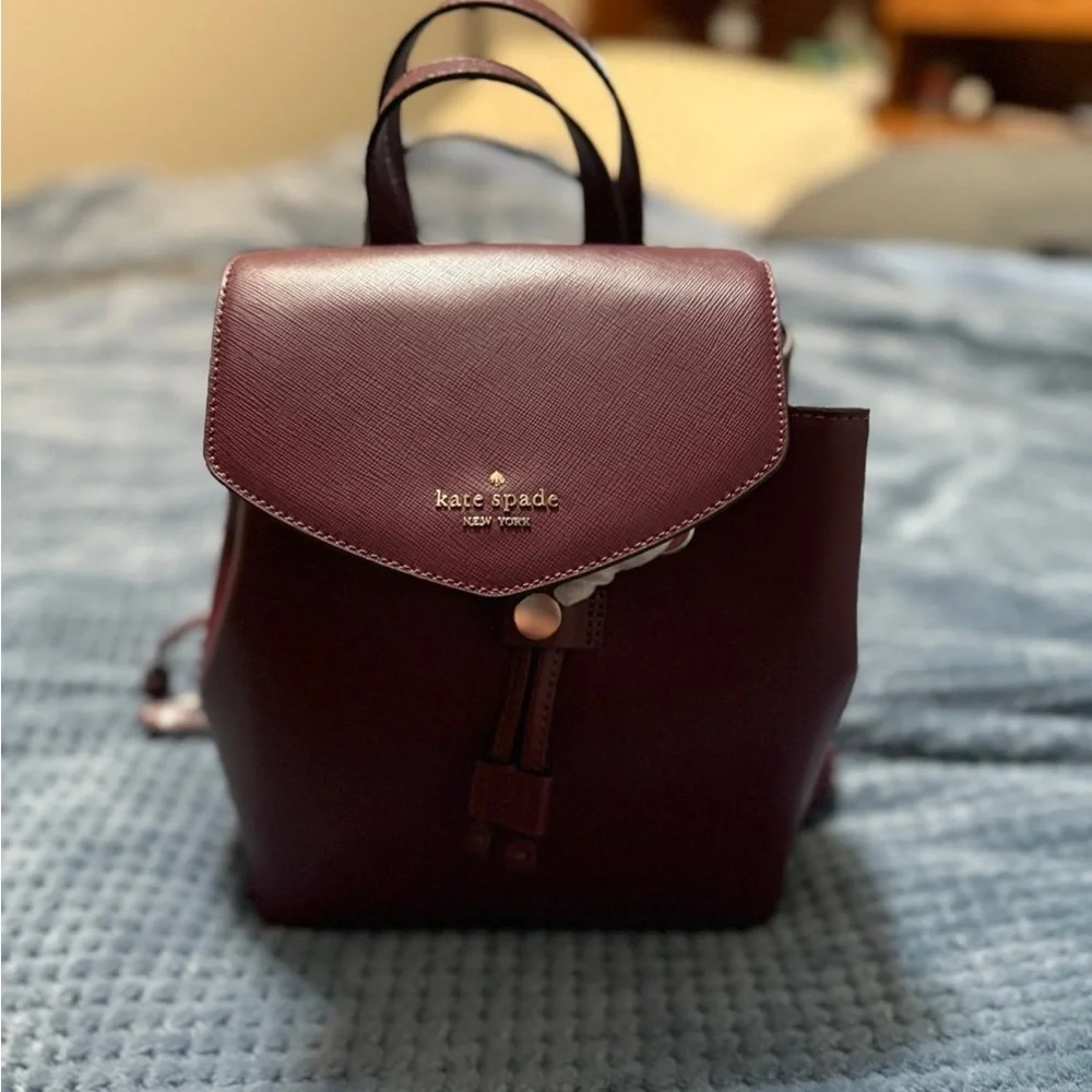 Kate Spade Deep Red Backpack - Picture 4 of 5